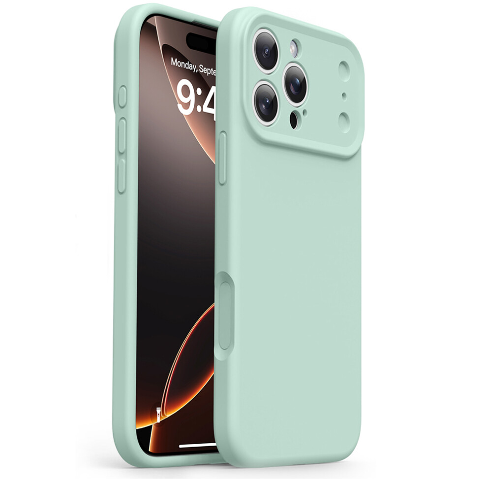 (Iphone 16 Pro Max, Light ) For Iphone 16 Pro Max Liquid Silicone Case Upgraded To 17 Design Style Shockproof Phone Cover Green 6914286996466