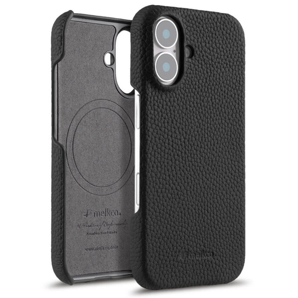 (Iphone 17, ) Melkco For Iphone 17 Case Genuine Cow Leather Pc Phone Cover Compatible With Magsafe Black 6914284542276