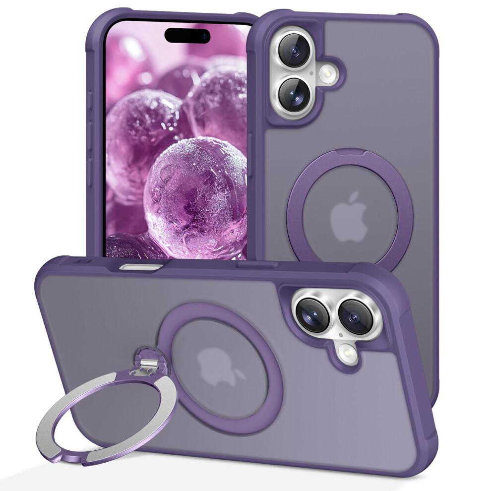 (Iphone 17, ) For Iphone 17 Case Compatible With Magsafe Kickstand Tpu Pc Shockproof Phone Back Cover Purple 6914285380730