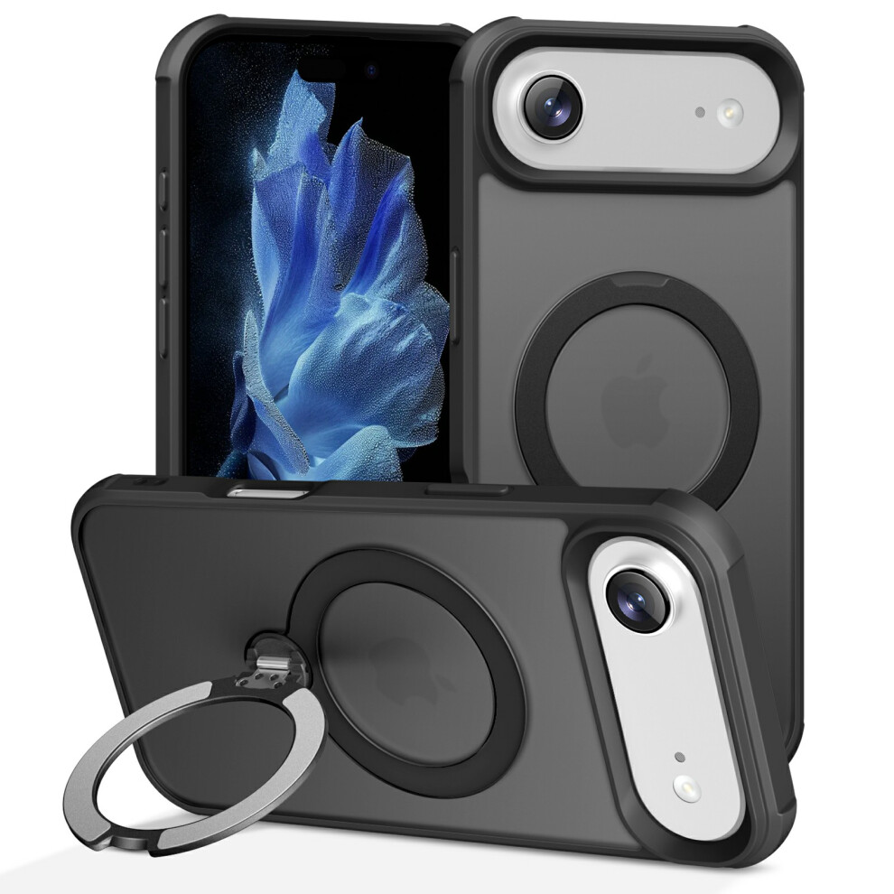 (Iphone Air, ) For Iphone Air Case Compatible With Magsafe Kickstand Tpu Pc Shockproof Phone Back Cover Black 6914283227334