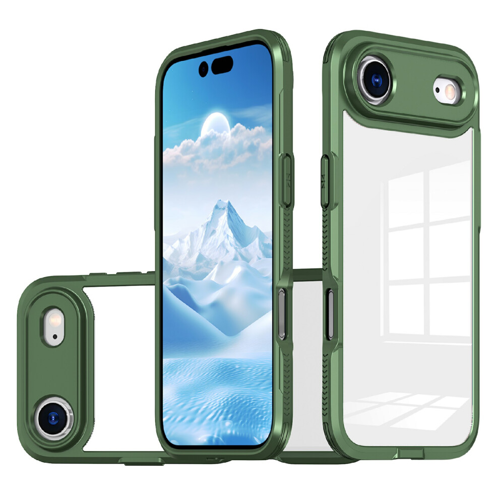 (Iphone Air, Olive ) For Iphone Air Case Ultra Slim Tpu Pc Clear Phone Back Cover Green 6914287457317