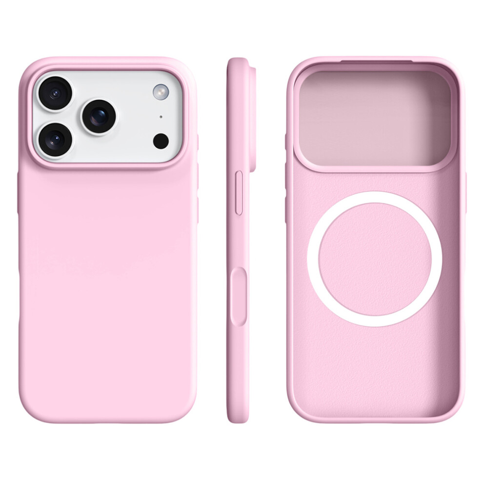 (Iphone 17 Pro, Sakura ) For Iphone 17 Pro Case Compatible With Magsafe Ultra Thin Liquid Silicone+Pc Phone Cover Pink 6914280947082