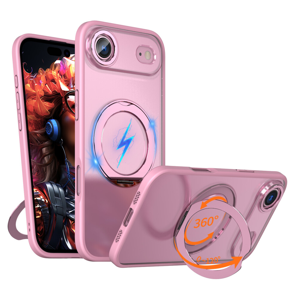 (Iphone Air, ) For Iphone Air Case Compatible With Magsafe Tpu+Acrylic Kickstand Phone Cover Pink 6914286999184