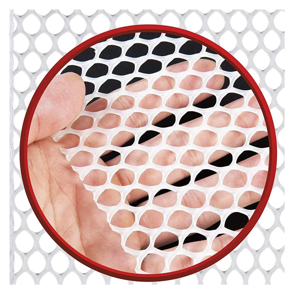 Garden Protection Net - Plastic Poultry Chicken Wire Fencing Mesh 0.5X3 Meter, White With 0.8Cm Holes For Breeding And Balcony Use 6447073503504