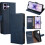 (iPhone 17, Sapphire) For iPhone 17 Case RFID Blocking Wallet Cowhide Texture Leather Phone Cover 1