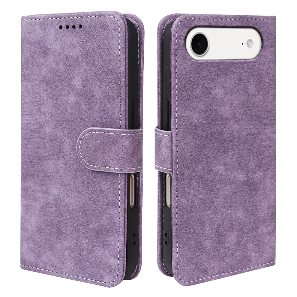 (Iphone Air, ) For Iphone Air Case Flip Wallet Striped Texture Leather Phone Cover Purple 6914283245864