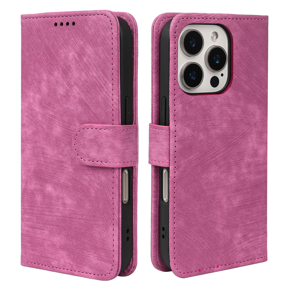 (Iphone 16 Pro Max, Rose) For Iphone 16 Pro Max Case Flip Wallet Striped Texture Leather Phone Cover 6914288160261