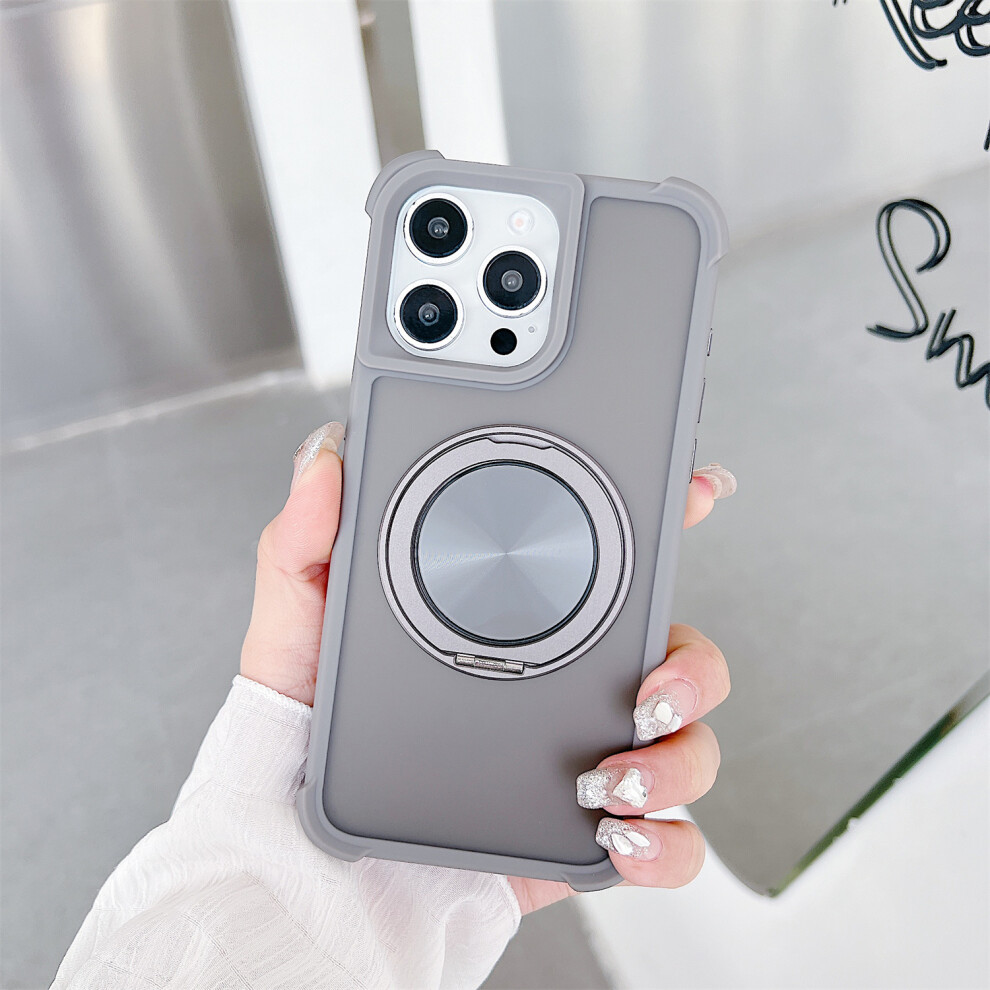 (Iphone 15 Pro, ) For Iphone 15 Pro Case Compatible With Magsafe Cd Vein Kickstand Tpu+Pc Phone Cover Grey 6914284119546