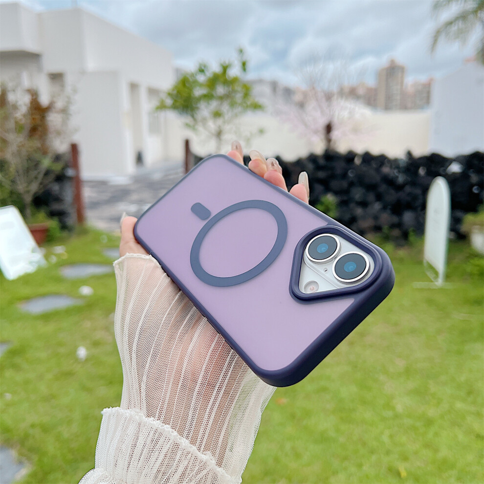 (Iphone 17, ) For Iphone 17 Case Compatible With Magsafe Skin Touch Tpu Acrylic Phone Back Cover Purple 6914285982521