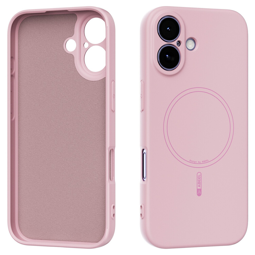 (Iphone 17, ) Abeel For Iphone 17 Case Compatible With Magsafe Skin Touch Liquid Silicone Phone Back Cover Pink 6914283888191