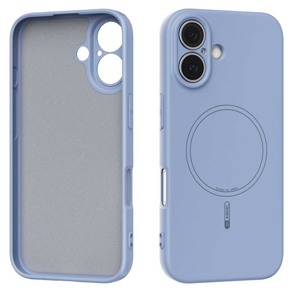 (Iphone 16, Sky ) Abeel For Iphone 16 Case Compatible With Magsafe Skin Touch Liquid Silicone Phone Back Cover Blue 6914284022631
