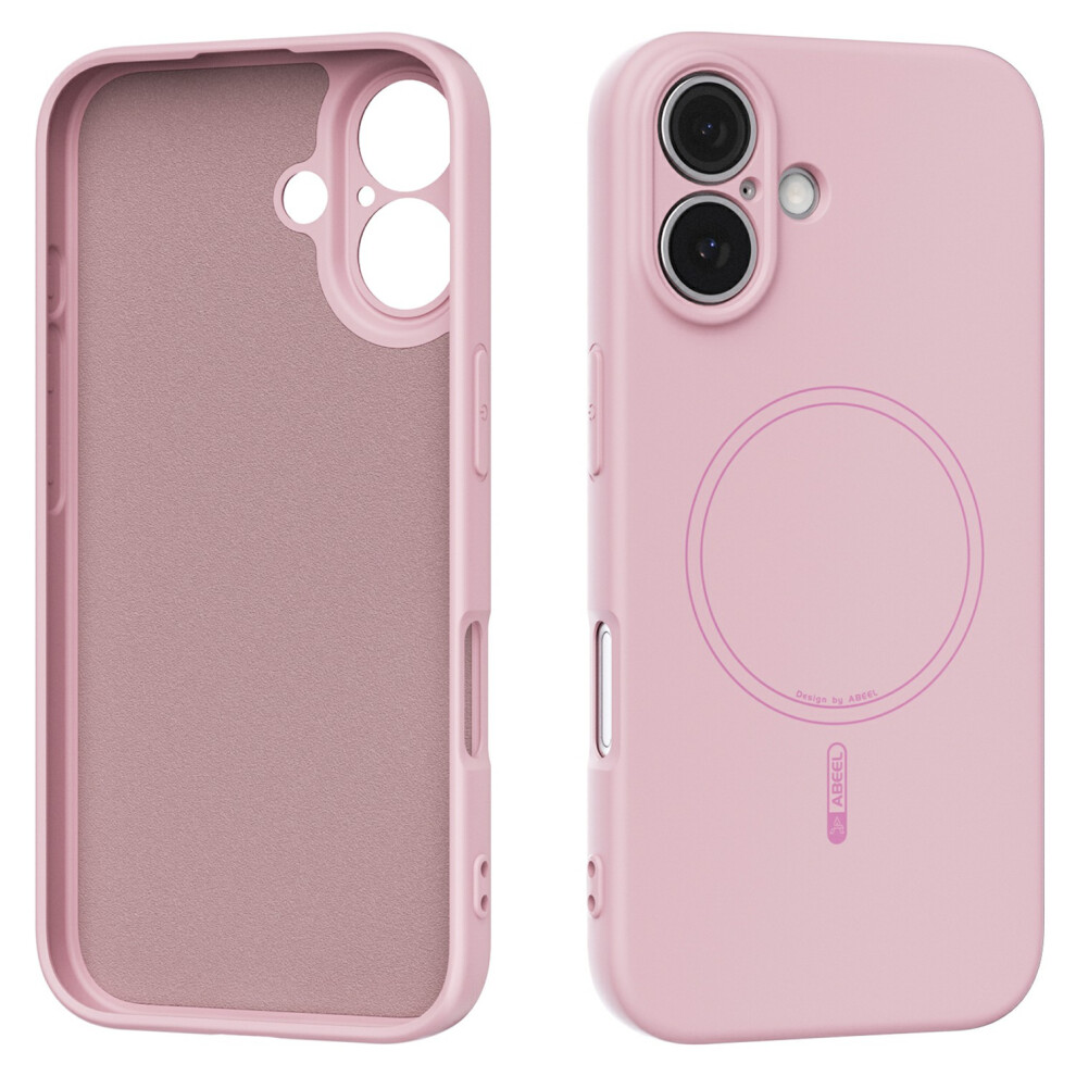 (Iphone 16, ) Abeel For Iphone 16 Case Compatible With Magsafe Skin Touch Liquid Silicone Phone Back Cover Pink 6914287824904