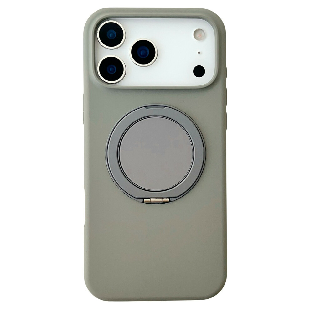 (Iphone 17 Pro, Titanium ) For Iphone 17 Pro Case Compatible With Magsafe Rotating Kickstand Silicone Pc Phone Back Cover Grey 6914286363428
