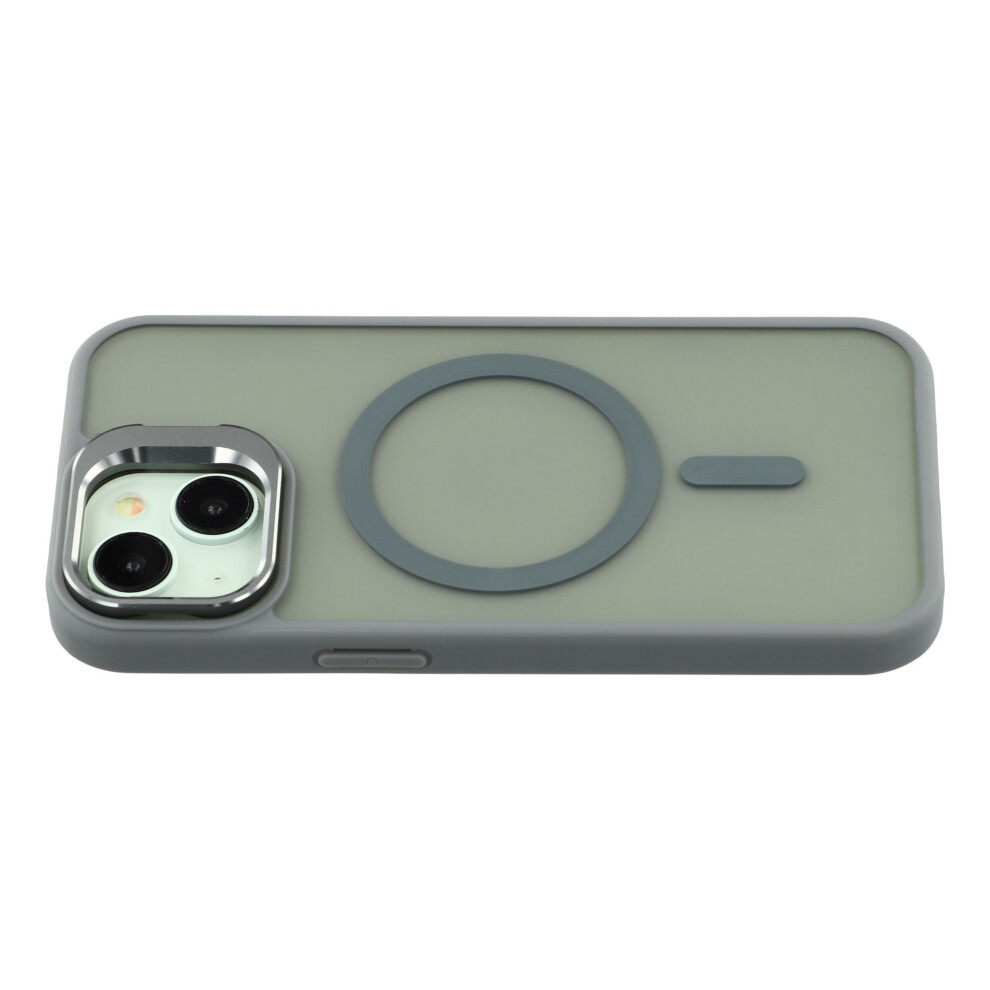 (Iphone 14, Titanium ) For Iphone 14/13 Case Compatible With Magsafe Lens Kickstand Tpu+Pc Matte Phone Cover Grey 6914288304085