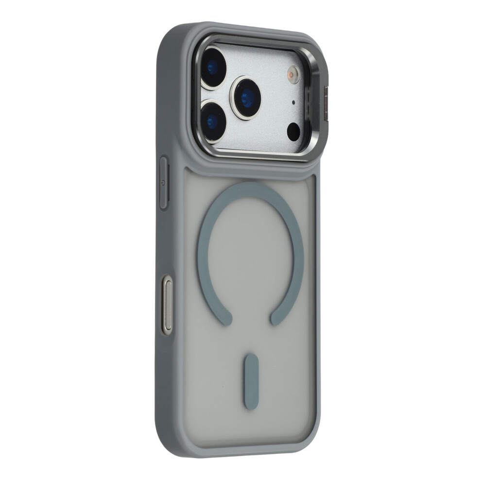 (Iphone 17 Pro, Titanium ) For Iphone 17 Pro Case Compatible With Magsafe Lens Kickstand Tpu+Pc Matte Phone Cover Grey 6914284253332