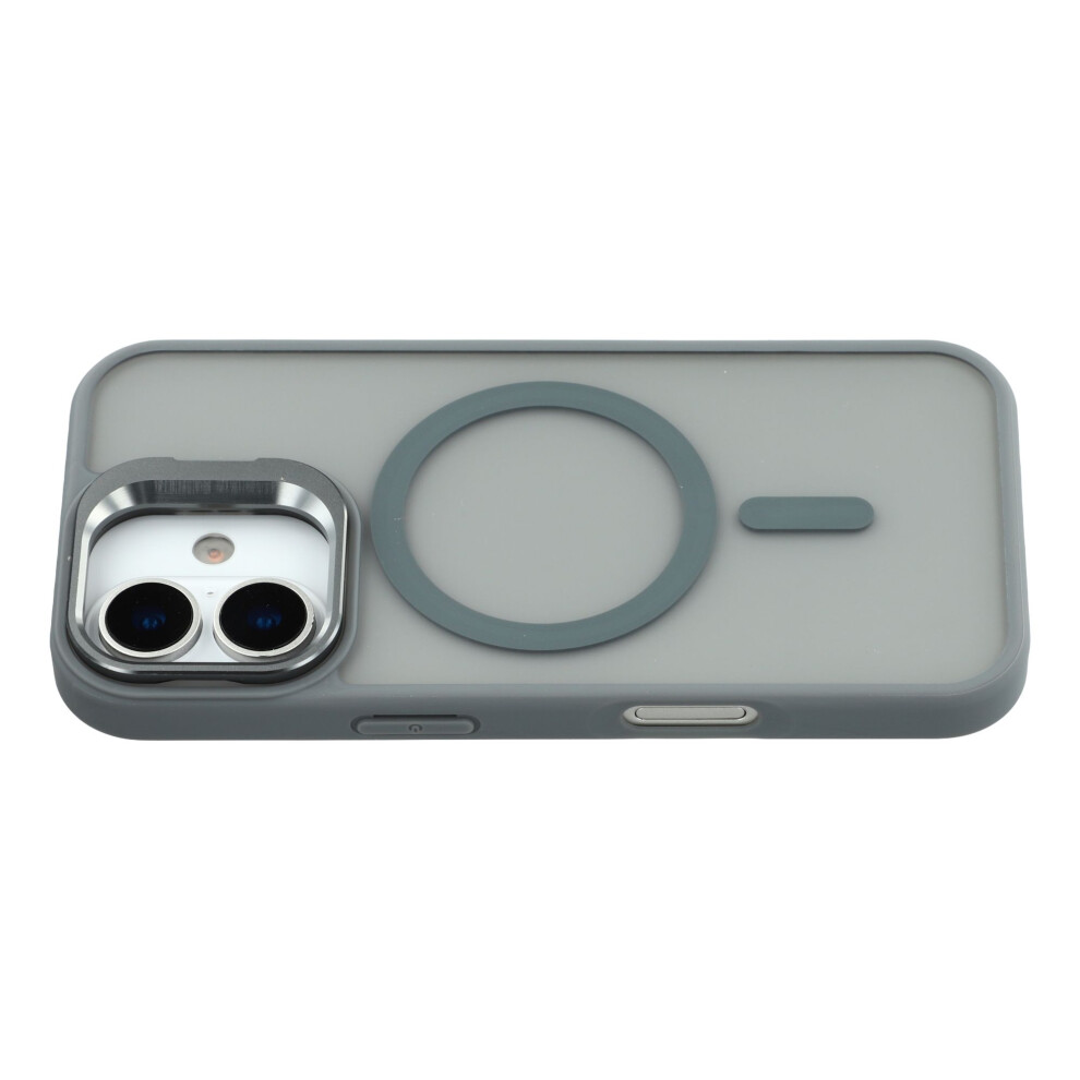 (Iphone 16, Titanium ) For Iphone 16 Case Compatible With Magsafe Lens Kickstand Tpu+Pc Matte Phone Cover Grey 6914283462292