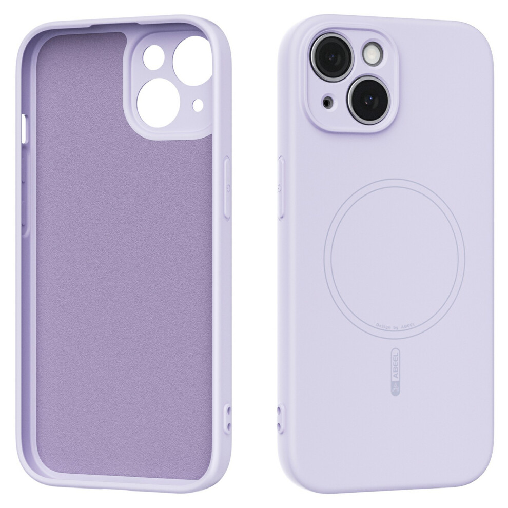 (Iphone 13, ) Abeel For Iphone 13 Case Compatible With Magsafe Skin Touch Liquid Silicone Phone Back Cover Purple 6914283190089