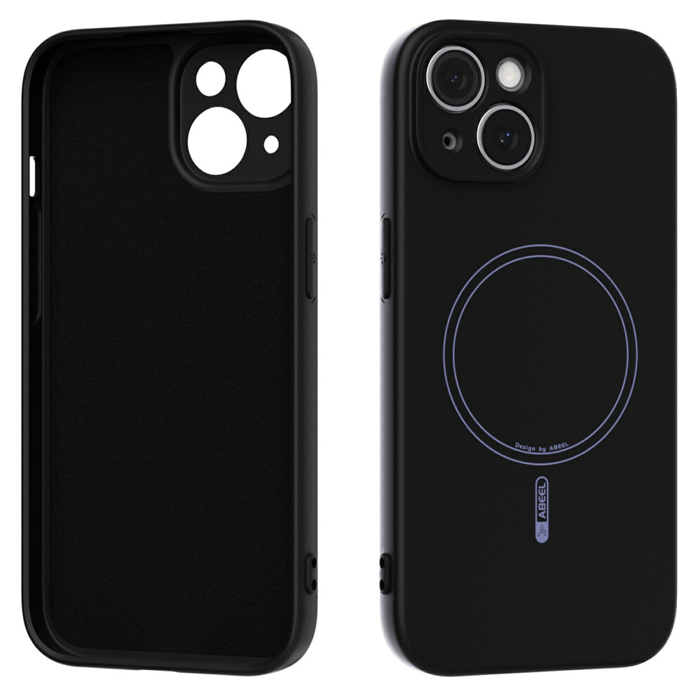 (Iphone 13, ) Abeel For Iphone 13 Case Compatible With Magsafe Skin Touch Liquid Silicone Phone Back Cover Black 6914281238233