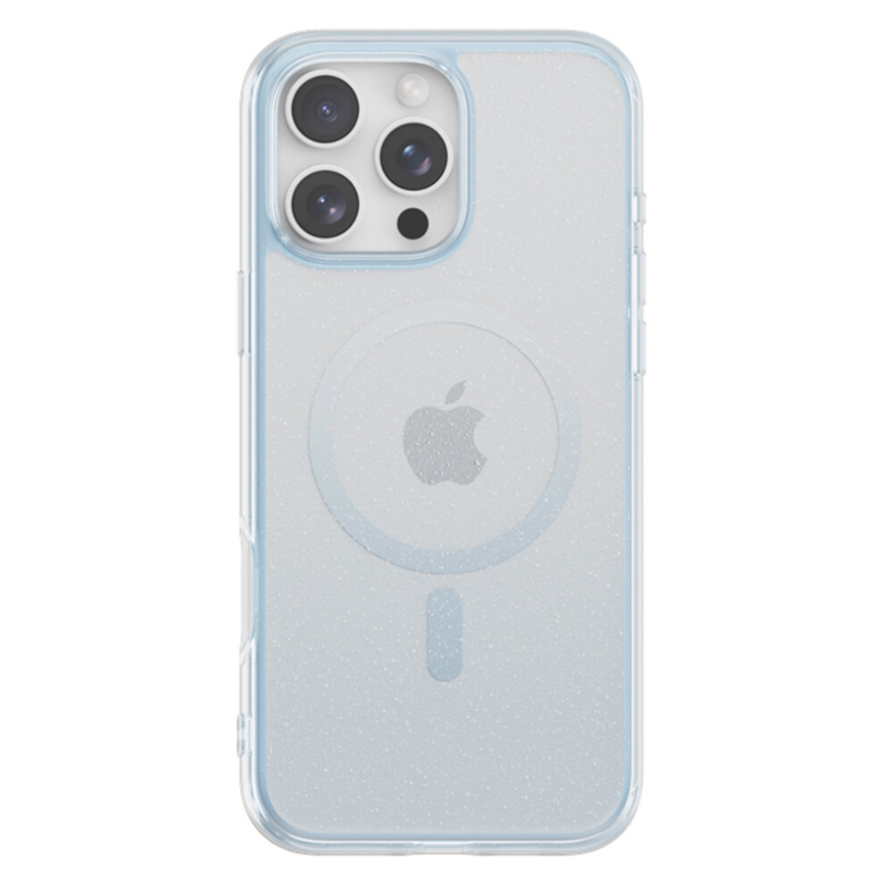 (Iphone 16 Pro, Transparent ) For Iphone 16 Pro Case Compatible With Magsafe Sparkling Glitter Pc+Tpu Phone Cover Blue 6914286027726