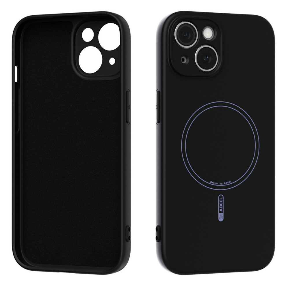 (Iphone 14, ) Abeel For Iphone 14 Case Compatible With Magsafe Skin Touch Liquid Silicone Phone Back Cover Black 6914284269876