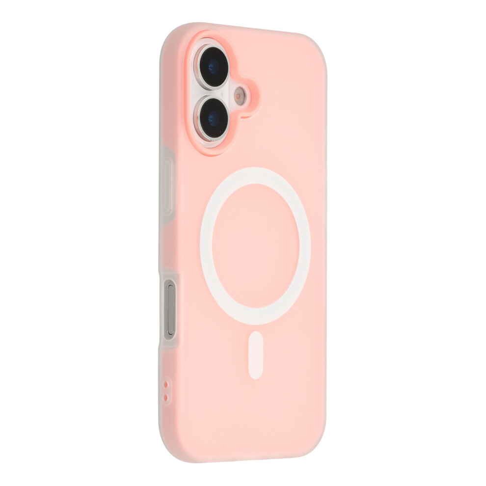 (Iphone 17, ) For Iphone 17 Case Compatible With Magsafe Pc+Tpu Frosted Phone Cover Pink 6914284246716