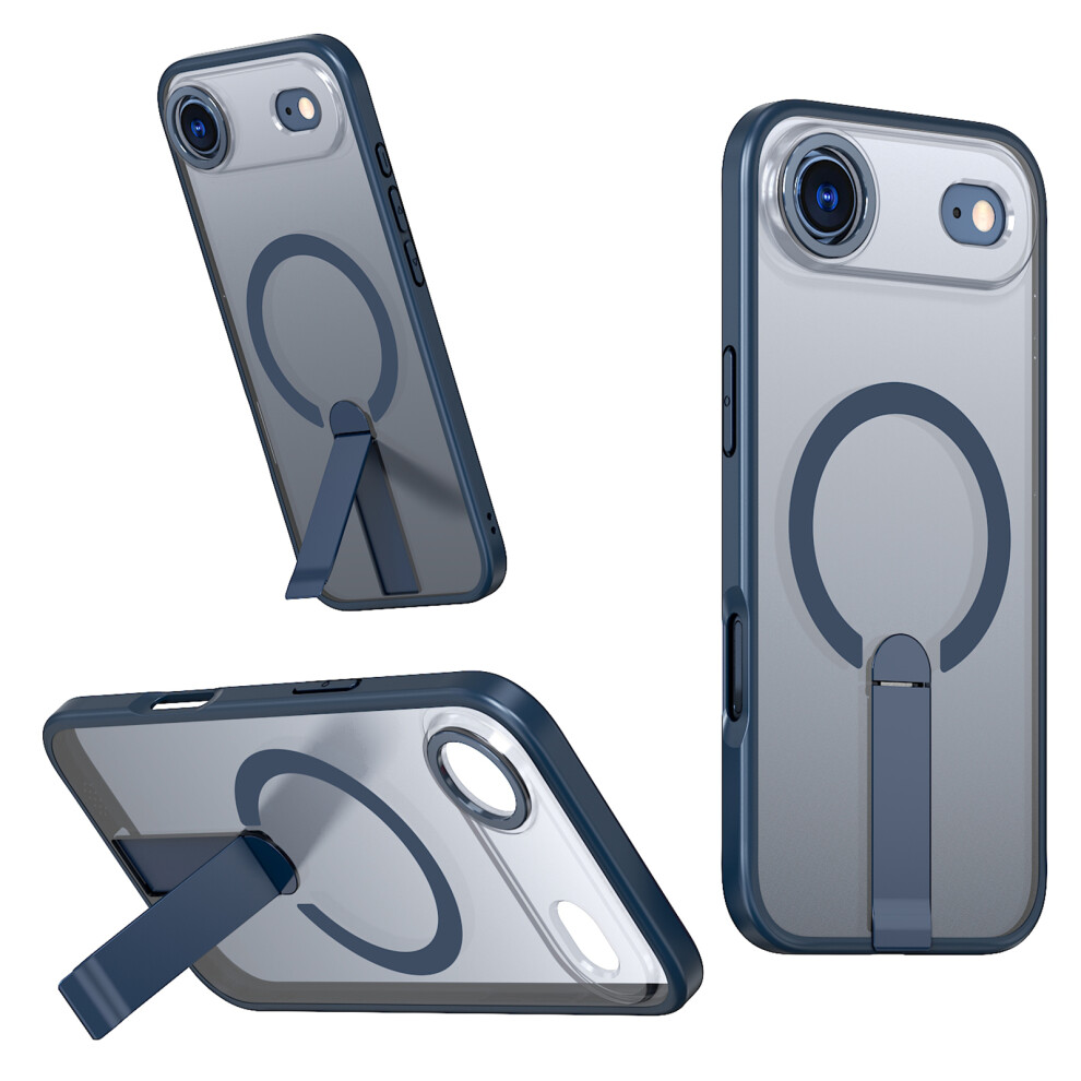 (Iphone Air, ) For Iphone Air Case Compatible With Magsafe Kickstand Tpu+Acrylic Phone Cover Blue 6914288553131