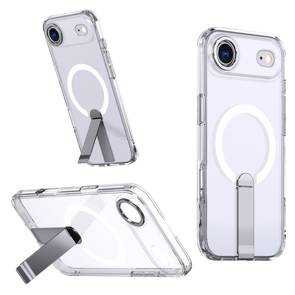 (Iphone Air, Transparent) For Iphone Air Case Compatible With Magsafe Kickstand Tpu+Acrylic Phone Cover 6914285691836