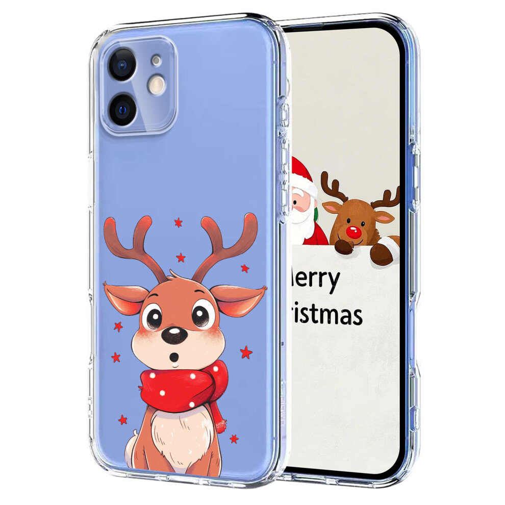 (Iphone 11, Christmas Elk) For Iphone 11 Case Christmas Themed Pattern Printing Tpu Phone Back Cover 6914283070848