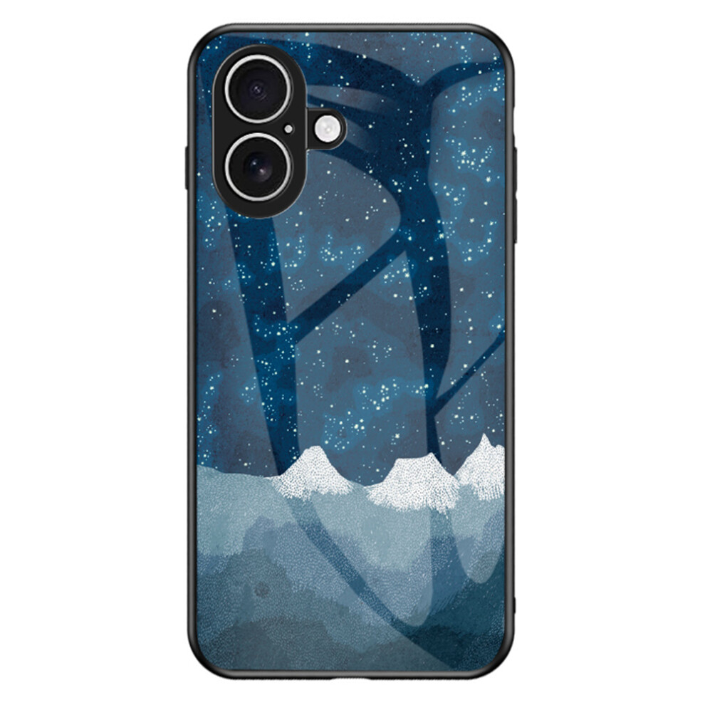 (Iphone 17, Scattering Starry) For Iphone 17 Case Starry Sky Pattern Tempered Glass Phone Cover 6914286394323