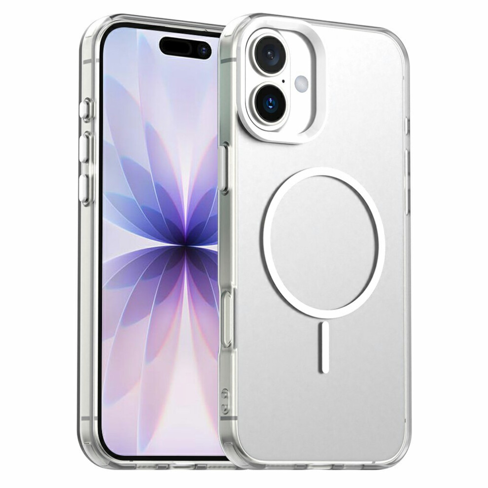 (Iphone 17, ) For Iphone 17 Case Candy Color Pc+Tpu+Pet Phone Cover Compatible With Magsafe White 6914289752359