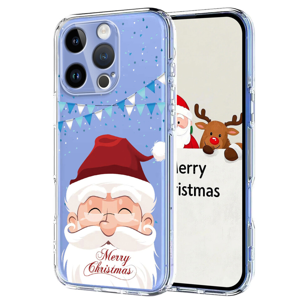 (Iphone 15 Pro, Santa Claus) For Iphone 15 Pro Case Christmas Themed Pattern Printing Tpu Phone Back Cover 6914285947490