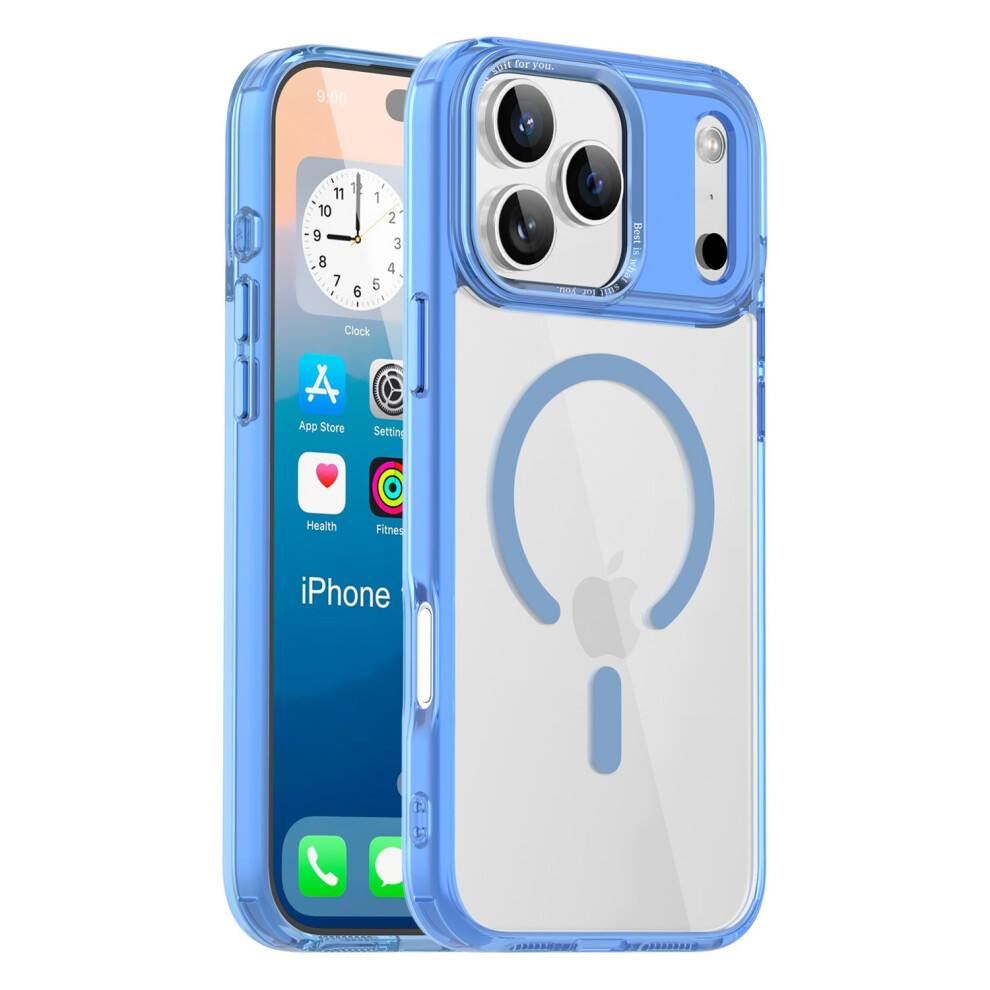 (Iphone 17 Pro Max, ) For Iphone 17 Pro Max Case Compatible With Magsafe Tpu+Pc Transparent Phone Cover Blue 6914288792349