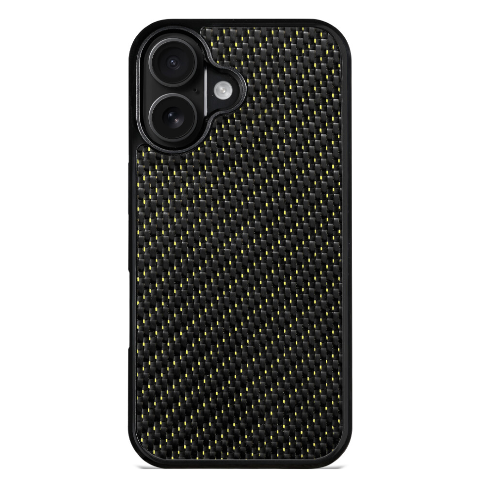 (Iphone 17, ) For Iphone 17 Case Case Twill Texture Aramid Fiber+Tpu Shockproof Phone Cover Gold 6914284230234