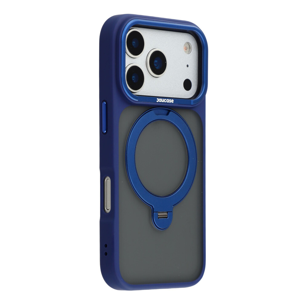 (Iphone 17 Pro, Transparent ) Jaucase For Iphone 17 Pro Case Rotating Kickstand Skin-Touch Matte Pc+Tpu Phone Cover Blue 6914288096911