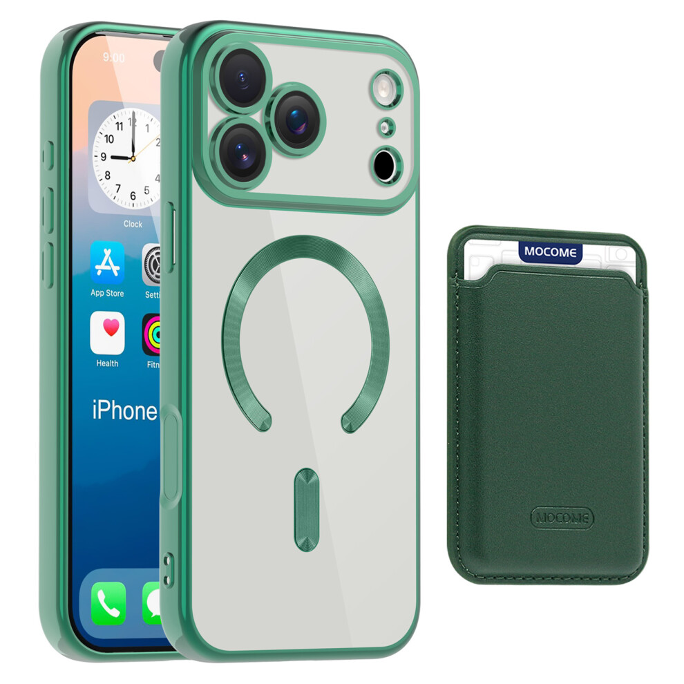 (Iphone 17 Pro Max, Blackish ) For Iphone 17 Pro Max Case Compatible With Magsafe Tpu+Pc Mobile Cover With Card Bag Green 6914286894557