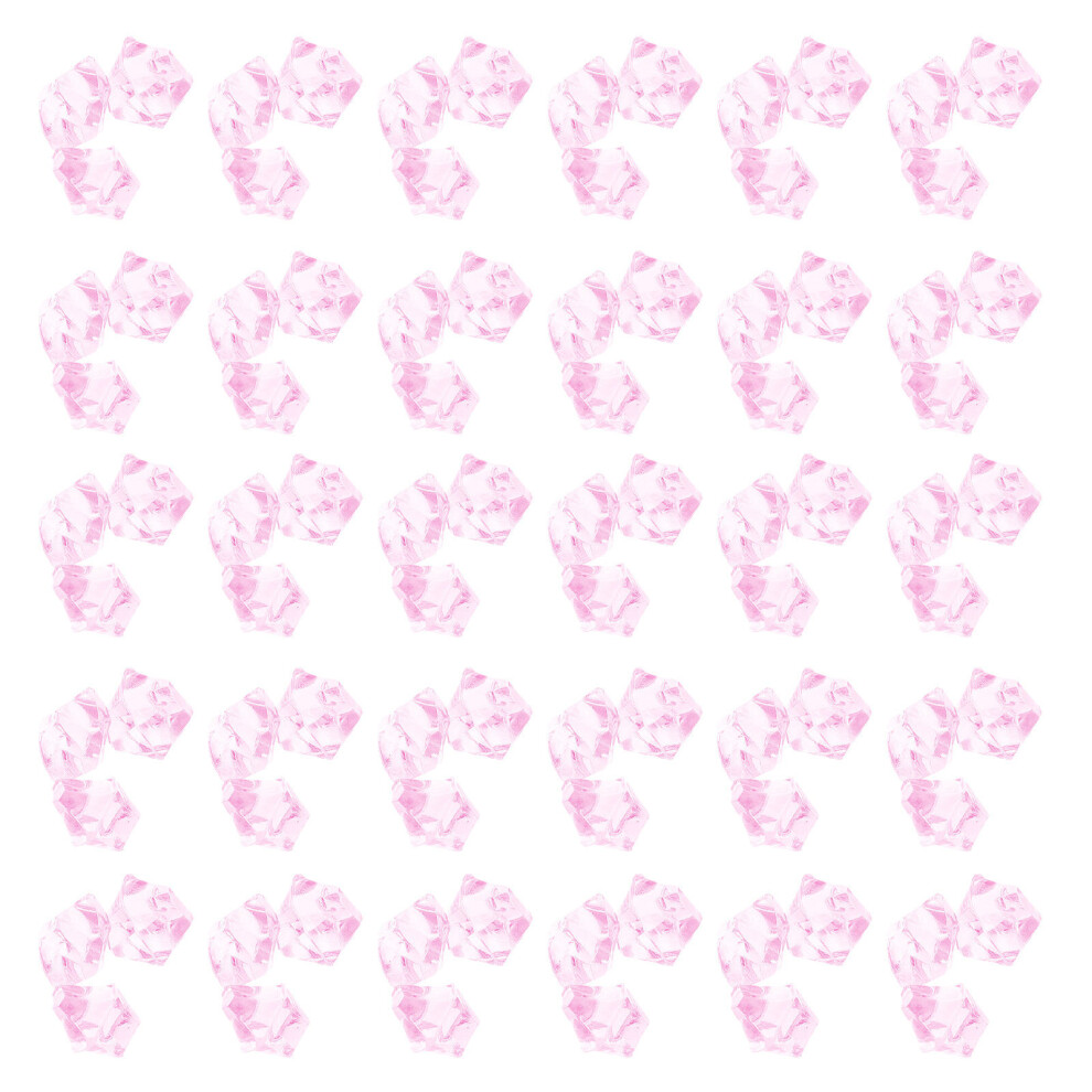 300pcs Pink Acrylic Ice Cubes 11x14mm Table Scatter Decor-image-OPC-PKCYQZV-NEW