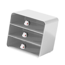 3-Layer Large Capacity Plastic Makeup Brush Desktop Organizer, Durable Storage Box