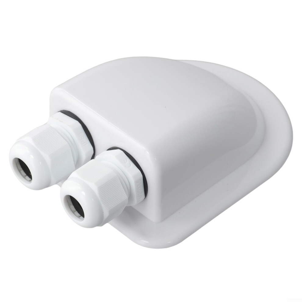 Sturdy Cable Grommet Box For Solar Panel Installations On Rvs, White, Durable Design, Efficient Wiring Solution 6038364191205
