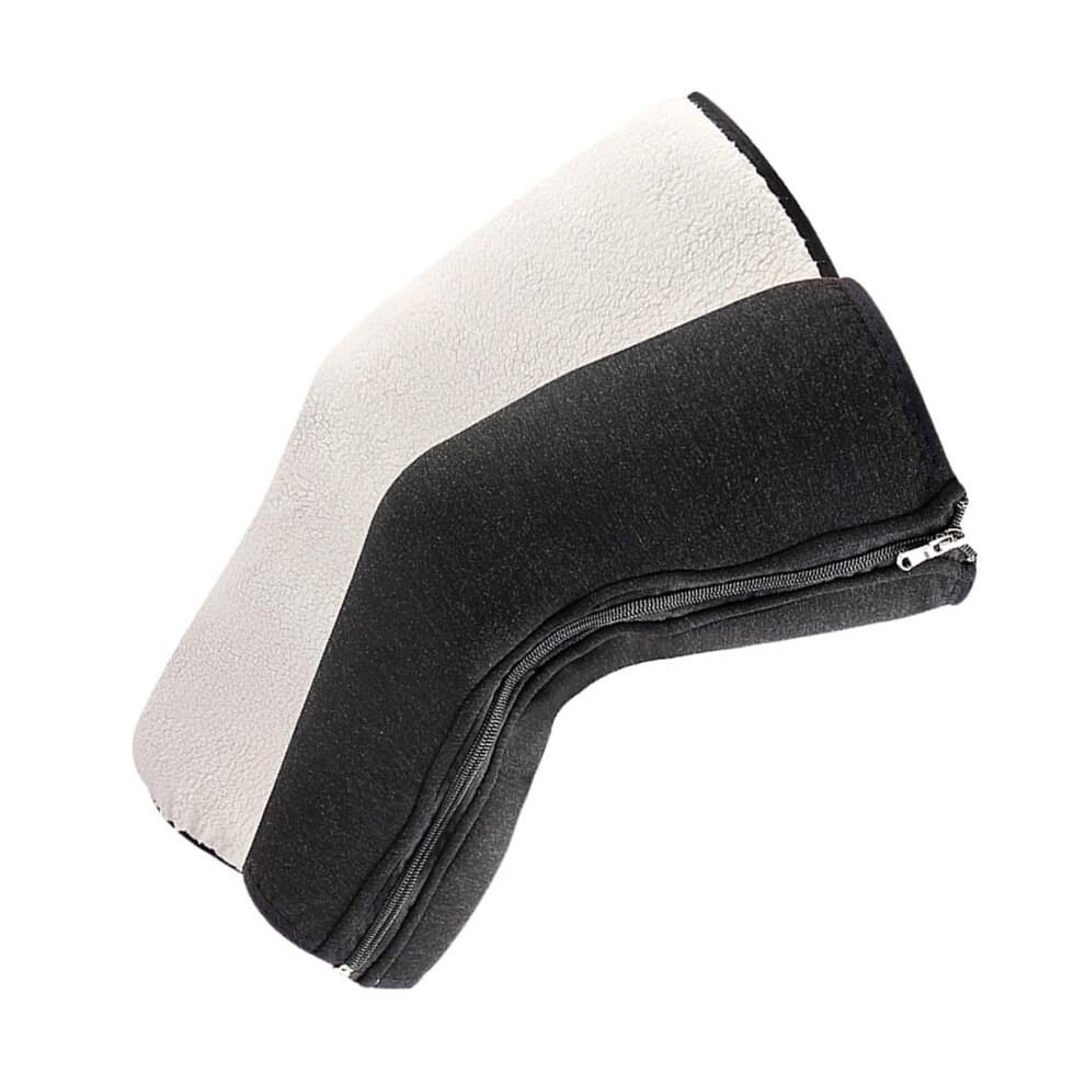 Thicken Fleece Lined Knee Sleeve Heating Pad for Skiing Skateboarding Winter Sports Adjustable Zippered Warmer