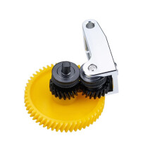 3D Printer DLC Steel Extruder Gear + Aluminum Handle for P1P X1C