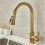 Antique Brass Kitchen Faucet 360 Degree Rotatable with Pull Out Sprayer and Dual Function Spray Head 2