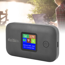 4G LTE Mobiler Hotspot WiFi-Router, 3000mAh, Unterstützt 8-10 Nutzer, Schwarz