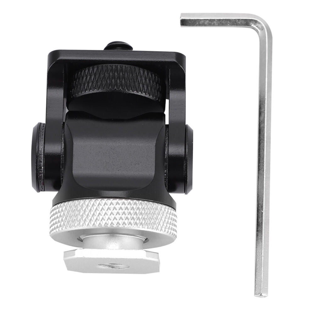 Hot Shoe Mount Monitor Flash Mic Holder 1/4In Black/Silver 8320539952697