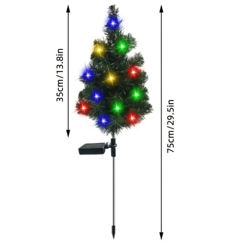 Celestial Blooms: Twin Solar-Powered Christmas Tree Lights 2