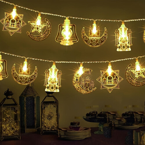 Ramadan Eid LED String Lights Star Moon Castle 2