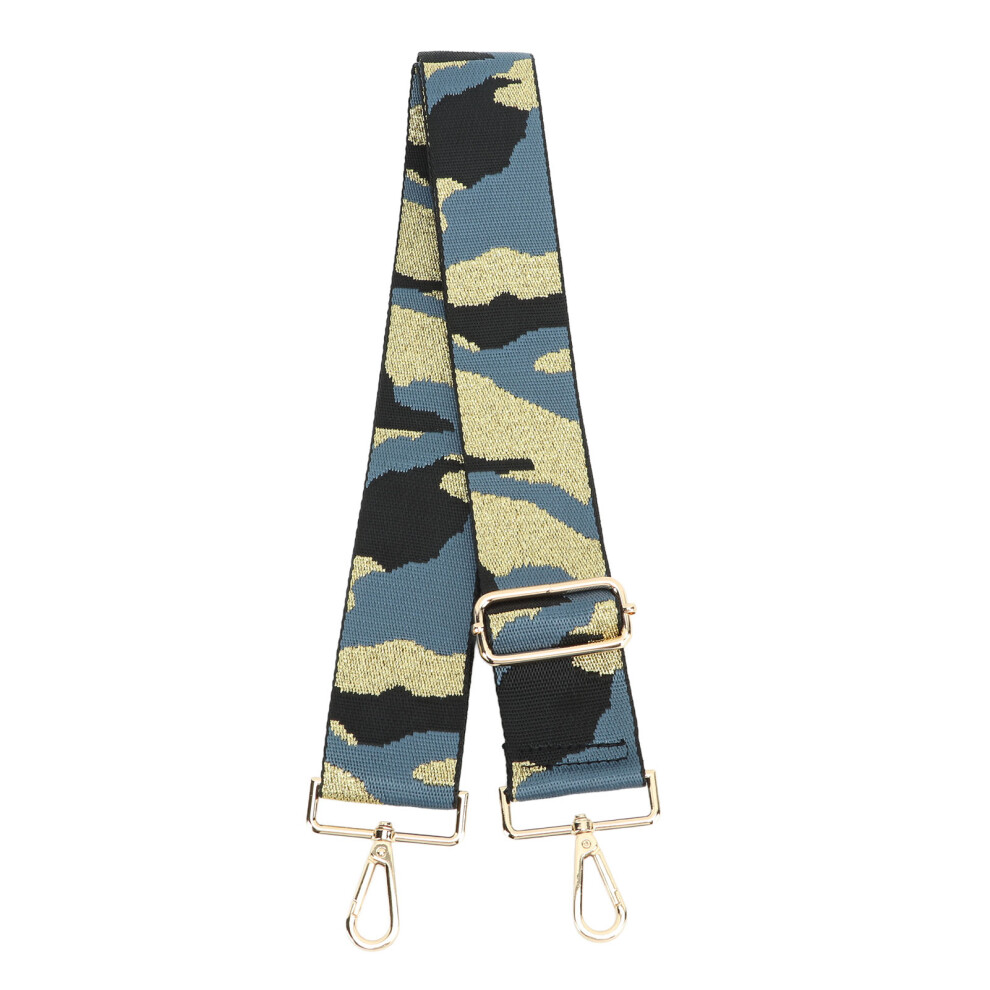 Camera Shoulder Strap Thicken Nylon Jacquard Blue/Gold 8320539953564