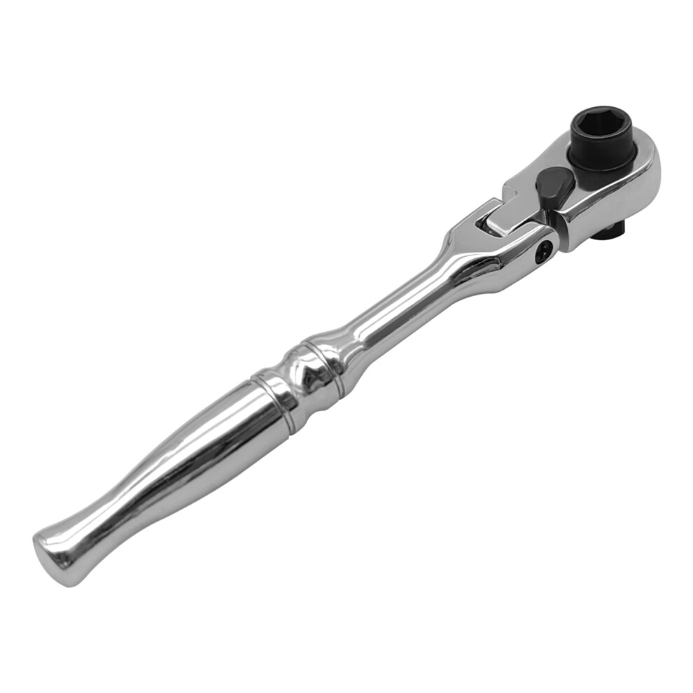 2-in-1 Steel Ratchet Wrench 117mm Silver Flex Head Reversible-image-OPC-PKCYXB2-NEW