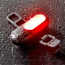 Rechargeable Bicycle LED Tail Light 250mAh Red & Blue, 5 Modes
