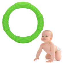 Silicone Baby Teether Soothing Chewing Toy Green 6 Colors