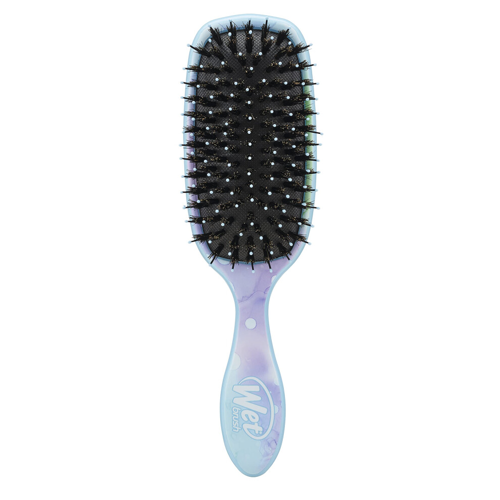 Nasse Bï¿½Rste Wet Brush Shine Enhancer Paddle Brush Color Wash Splatter - Hair Detangler Brush With Ultra Soft Bristles Infused With Natural Argan Oil Shiny Det
